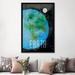 Ebern Designs Karlskrona 'The Planet Earth' - Unframed Graphic Art Print Canvas/Metal in Black/Blue | 60 H x 40 W x 1 D in | Wayfair