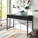 Trent Austin Design® Fiedler Desk Wood/Metal in Black/Brown/Gray | 30 H x 44 W x 19 D in | Wayfair 48C15677ECB142FA89C75392179663C4