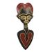 Bungalow Rose Heart of Love African Wood Mask Wall Décor in Black/Red | 17 H x 6.25 W x 1.6 D in | Wayfair 6F7643F88FD24653904DD7559DC02A4D
