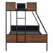 Modern Style Twin over Full Bunk Bed with Safety Rail