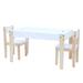 Play table & Chairs 3 pcs set with storage - White - 23.5"L x 35.5"W x 21"H