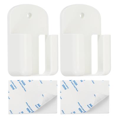 2pcs 2.4" Length Remote Control Holders with Double-Side Tape, White