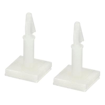 50 Pcs 0.56" Height Adhesive Standoff Reverse Mount Insulation Bracket White