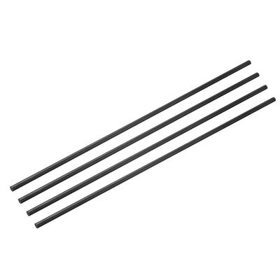 4pcs Carbon Fiber Rod, 2.5mm x 150mm for RC Plane DIY Quadcopter Arm - Black