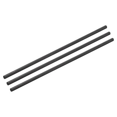 3pcs Carbon Fiber Rod, 5mm x 150mm for RC Plane DIY Quadcopter Arm - Black