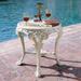 Design Toscano Off-white Cast Iron Victorian Garden Table