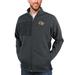 Men's Antigua Heather Charcoal Georgia Tech Yellow Jackets Course Full-Zip Jacket