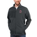 Men's Antigua Heather Charcoal Ohio State Buckeyes Course Full-Zip Jacket