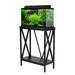 20 Gallon Steel X-Frame Black Aquarium Stand, with Lower Shelf, 27 LBS