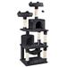 Black 4-Level Large Cat Tree Condo with 2 Perches, 62.2" H, 34 LBS