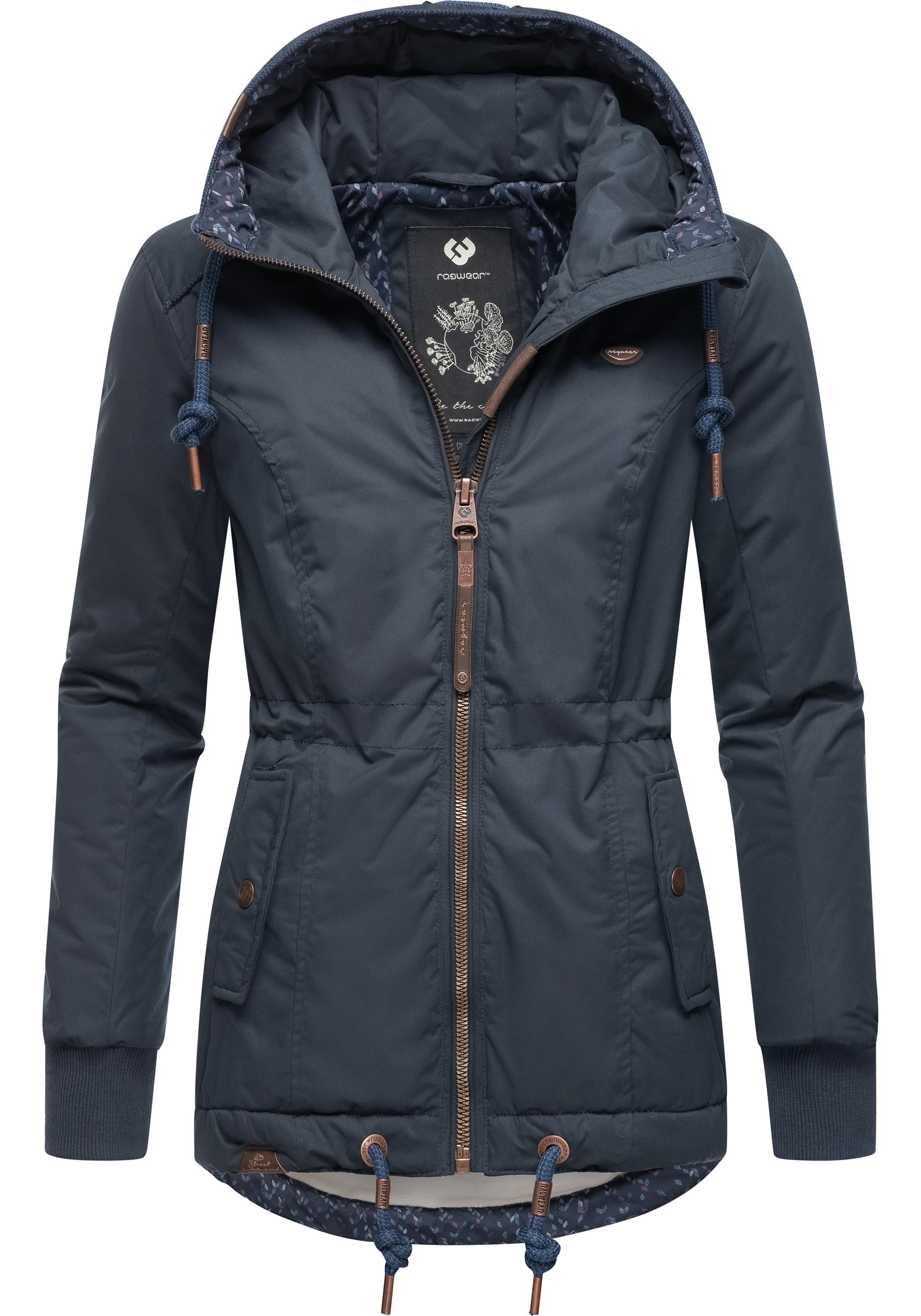 Winterjacke RAGWEAR "YM-Danka", Damen, Gr. M38, blau (dunkelblau), Außenmaterial: 100% Polyester, Innenfutter: 100% Polyester, Wattierung: 100% Polyester, Casual, tailliert hüftbedeckend, hoch geschlossener Ausschnitt, Ärmel ohne Ärmelschlitz... Image