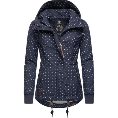 Winterjacke RAGWEAR "Danka Dots Intl.", Damen, Gr. M (38), blau (dunkelblau), Außenmaterial: 65% Polyester, 35% Baumwolle, Innenfutter: 100% Polyester, Wattierung: 100% Polyester, casual, tailliert hüftbedeckend, Langarm Ärmel ohne Ärmelschlitz... Image
