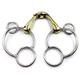 OTTE Double Joint Universal Horse Bit with Lozenge German Silver Snaffle (6.25")