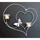 DanDiBo Wall mounted candle holder Heart 39 cm White Tea light holder Metal Sconce Candle