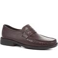 Pavers Men's Leather Loafers - Burgundy Size 10 (44)