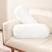Cheer Collection Solid Color Bolster Cushion in White | 8 H x 24 W x 4 D in | Wayfair CC-SHGBOL-WHT