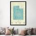 East Urban Home 'Utah Map' Graphic Art Print on Canvas Metal in Blue/Green/White | 48 H x 32 W in | Wayfair B81F5C143C334E80ADC873FB2BCCDD55