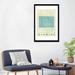 East Urban Home 'Wyoming Map' Graphic Art Print on Canvas Paper/Metal in Blue/Green/White | 32" H x 24" W x 1" D | Wayfair