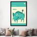 East Urban Home 'P Is for Pig' Graphic Art on Wrapped Canvas Metal in Blue/Green/White | 60 H x 40 W x 1.5 D in | Wayfair