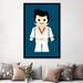 East Urban Home Toy Elvis by Rafael Gomes - Wrapped Canvas Graphic Art Print Metal in Blue/White | 60 H x 40 W x 1.5 D in | Wayfair