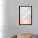 East Urban Home 'Carrara Marble w/ Pink' Graphic Art Print on Canvas Canvas, Cotton in Gray/Pink/White | 26 H x 18 W x 1.5 D in | Wayfair