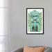 The Twillery Co.® Strickler Mint House 60.0 H x 40.0 W x 1.5 D in green/blueCanvas in Black Framed Canvas/No Mat | 26" H x 18" W x 1.5" D | Wayfair