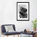 East Urban Home Vintage Images 'Cute Bulldog Face Looking at Camera' Photographic Print on Wrapped Canvas Canvas/Paper in Black/Red | Wayfair