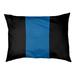 East Urban Home New York Big Football Stripes Indoor Pillow Metal in Black/Blue/Gray | Extra Large (50" W x 40" D x 17" H) | Wayfair