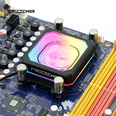 Remplissage EZEMOD CPU Nuit d'eau pour AMD AM2 AM3 AM4 3 broches 5V Plaque de base en cuivre