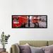 East Urban Home 'Blurred Motion View of Double-Decker Buses, Oxford Circus Station Circle, London, England' Photographic Print on Canvas Canvas | Wayfair