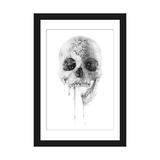 East Urban Home 'Crystal Skull' Graphic Art on Wrapped Canvas Paper in Blue/Gray/Green | 24 H x 16 W x 1 D in | Wayfair