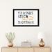 East Urban Home Friends Stick Together by Kellie Day - Wrapped Canvas Gallery Wall Print Paper, in Black/Gray/White | 16 H x 24 W x 1 D in | Wayfair