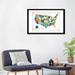 East Urban Home 'Letterpressed Maps Series: USA' Graphic Art Print on Canvas Paper/Metal in Blue/Green/White | 24 H x 48 W x 1 D in | Wayfair