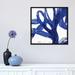 East Urban Home Tenderness Indigo by PI Galerie - Wrapped Canvas Print Canvas, Cotton in Black/Blue/Green | 18 H x 18 W x 1.5 D in | Wayfair