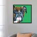 East Urban Home 'Boxer On Emerald, Square' By Kirstin Wood Graphic Art Print on Canvas in Green/White/Yellow | 26 H x 26 W x 1.5 D in | Wayfair