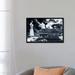 East Urban Home 'Longing' By Alec Huxley Graphic Art Print on Wrapped Canvas, Cotton in Black/Blue/White | 18 H x 26 W x 1.5 D in | Wayfair