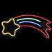 Northlight Seasonal 16" LED Neon Style Shooting Star Wall Sign, Silicone in Green/Red/Yellow | 7.75 H x 0.5 W x 16 D in | Wayfair