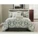 thomasville at home Gray/Cream Cotton 4 Piece Comforter Set Polyester/Polyfill/Cotton in White | King | Wayfair CSKL7015