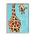 Stupell Industries Curious Upside Down Giraffe Chewing Leaves On Blue Background by Coco De Paris - Graphic Art in Brown | Wayfair