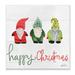 Stupell Industries Happy Christmas Jolly Holiday Gnomes Patterned Hats Black Framed Giclee Texturized Art By Katie Doucette Canvas | Wayfair