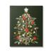 Stupell Industries Jovial Christmas Tree Decorated Ornaments Poinsettia Flowers Black Framed Giclee Texturized Art By Laura Konyndyk Canvas | Wayfair