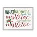 Stupell Industries Witty Mistletoe Typography Quote Holly Berry Detail Black Framed Giclee Texturized Art By Cindy Jacobs in Green | Wayfair