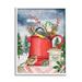 Stupell Industries Winter Birds Perched Tea Kettle Holly & Fir Botanicals Black Framed Giclee Texturized Art By ND Art in Brown | Wayfair