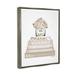 Stupell Industries High Fashion Bookstack w/ Tan Flowers Canvas Wall Art By Amanda Greenwood Canvas in Brown | 31 H x 25 W x 1.7 D in | Wayfair