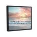 Stupell Industries Morning Sunrise Beach Landscape Distant Mountains Rolling Tide Canvas Wall Art By Mike Calascibetta Canvas in Orange | Wayfair