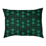 Tucker Murphy Pet™ Byrge Lattice Outdoor Dog Pillow Polyester/Fleece in Green/Black | Extra Large (52" W x 42" D x 17" H) | Wayfair