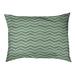 Tucker Murphy Pet™ Chelan Wavy Chevrons Indoor Dog Pillow Polyester in Green | Small (28" W x 18" D x 6" H) | Wayfair