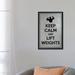 Winston Porter Keep Calm & Lift Weights Graphic Art on Canvas | 26 H x 18 W x 1.5 D in | Wayfair 0126F162C6AC45C89B562E08D3648B64