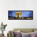 Ebern Designs Panoramic Arc de Triomphe, Paris, France Photographic Print on Canvas in White | 12 H x 36 W x 2 D in | Wayfair