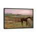 Vault W Artwork 'Horses in a Meadow 1871' by Edgar Degas - Wrapped Canvas Painting Print Canvas/Metal in Green | 32 H x 48 W in | Wayfair